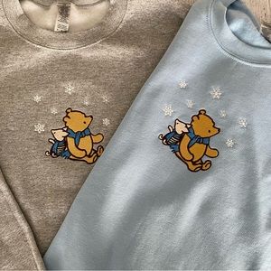 Winnie the Pooh Winter Embroidered Sweatshirt